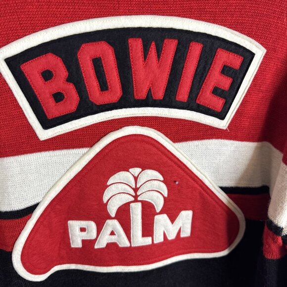 Vintage Wool Curling Sweater Bowie PALM Clover Brand Zip Canada Men’s M - Picture 3 of 7